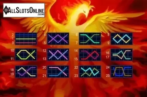 Paylines. The Red Phoenix from August Gaming