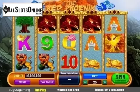 Reel Screen. The Red Phoenix from August Gaming