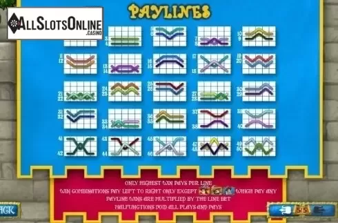 Paytable 5. The Three Musketeers and the Queen's Diamond (Playtech) from Playtech