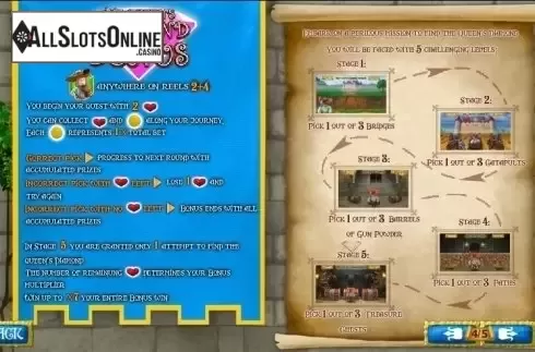Paytable 4. The Three Musketeers and the Queen's Diamond (Playtech) from Playtech