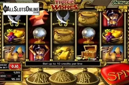 Reels. Three Wishes from Betsoft