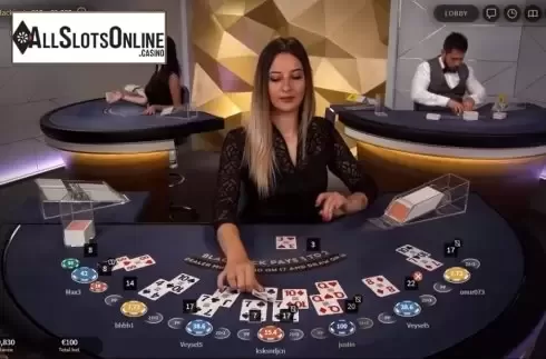 Game Screen 1. White Gold Blackjack from NetEnt