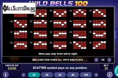 Paylines screen 2