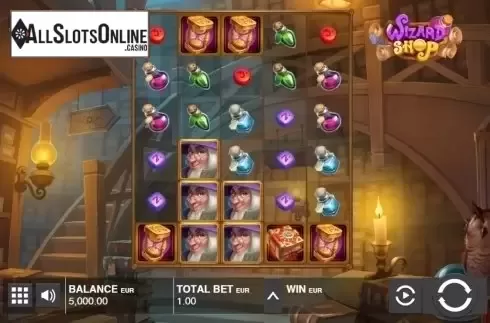Reels screen. Wizard Shop from Push Gaming