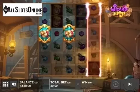 Game reels. Wizard Shop from Push Gaming
