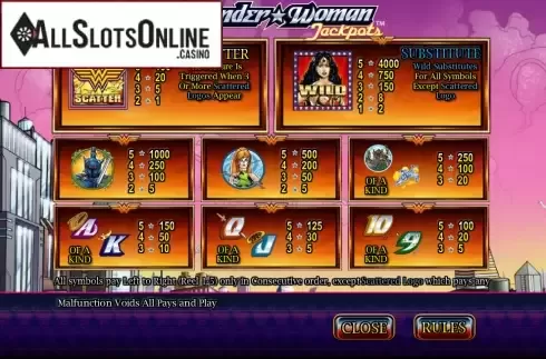 Screen2. Wonder Woman Jackpots from Amaya