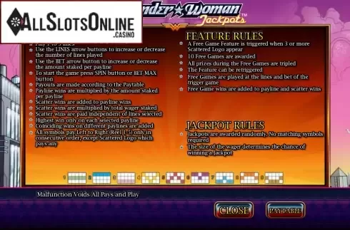 Screen3. Wonder Woman Jackpots from Amaya