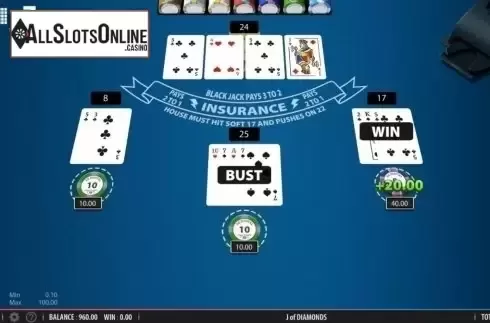Game Screen 3. Zappit Blackjack from Red7