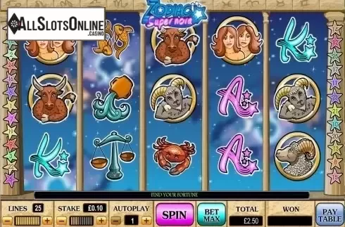 Screen3. Zodiac Supernova from Playtech