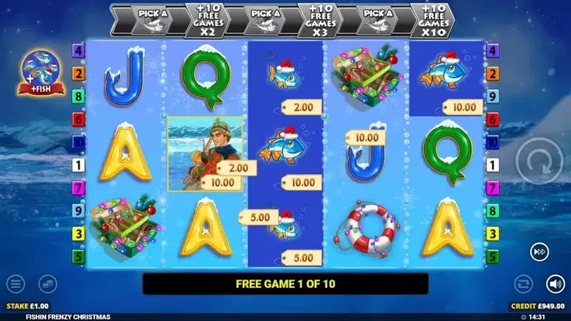 Fishin’ Frenzy Christmas slot screenshot 