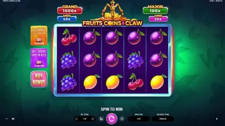 Fruits, Coins & Claw slot screenshot 1