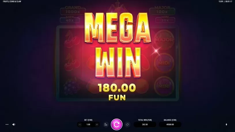 Fruits, Coins & Claw slot screenshot 5