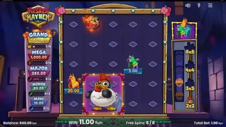 Masked Mayhem slot screenshot 5