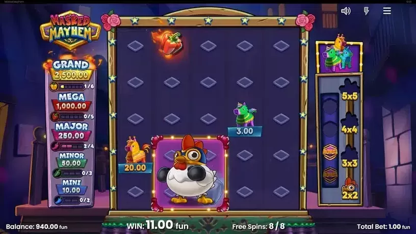 Masked Mayhem slot screenshot 5