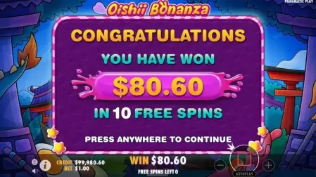 Oishii Bonanza slot screenshot 5