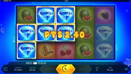 Sticky 777 slot screenshot 2