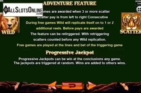Features. Adventure Lion Emperor from Spadegaming