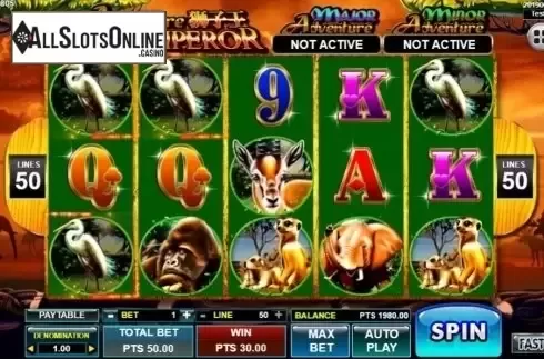 Win Screen. Adventure Lion Emperor from Spadegaming