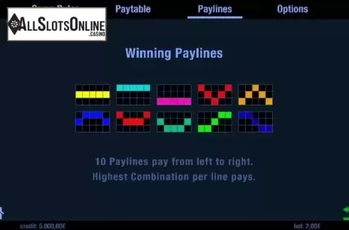 Paylines. Alm Gaudi from Swintt