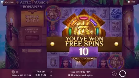 Aztec Magic Bonanza slot screenshot 4