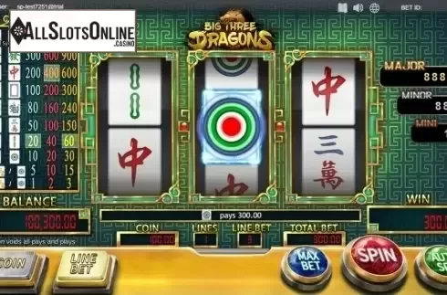 Win Screen 4. Big Three Dragons from SimplePlay