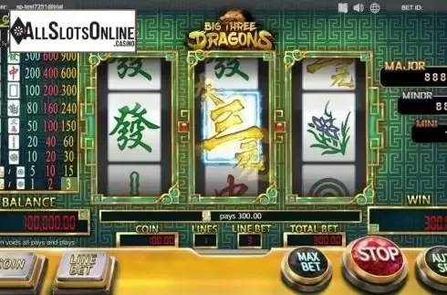 Win Screen 3. Big Three Dragons from SimplePlay