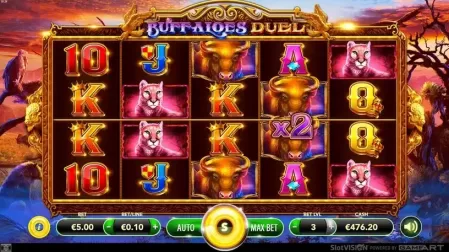 Buffaloes Duel slot screenshot 2