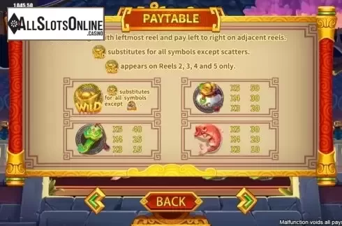 Paytable screen 2. Cai Shen Dao (Dream Tech) from Dream Tech