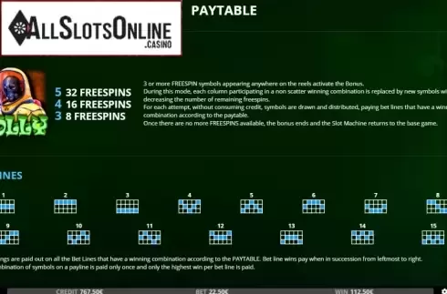 Features screen 2. Crazy Doc from Capecod Gaming
