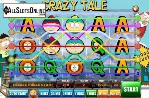 Reels screen. Crazy Tale from GameX