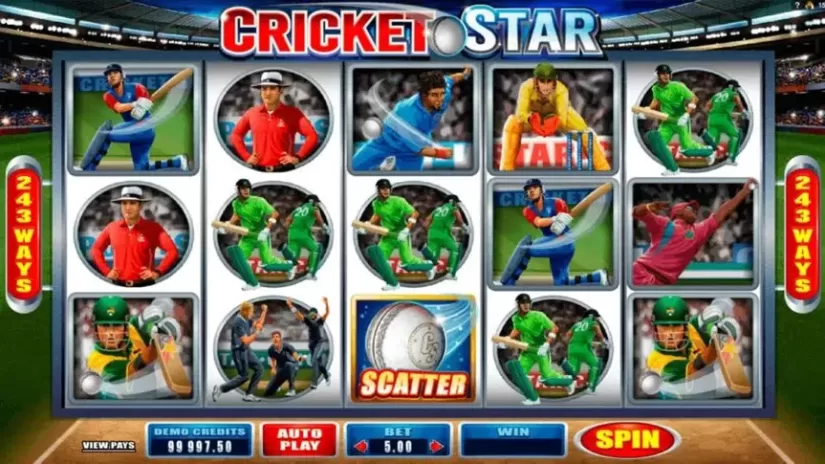 Cricket Star slot screenshot 1
