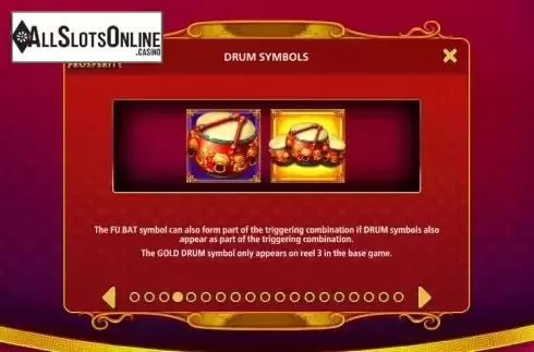Gold drum symbol screen