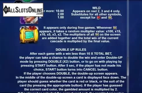 Special symbols screen