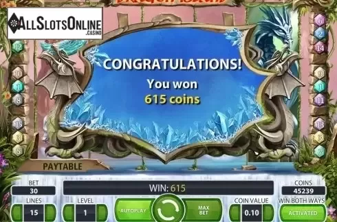 Screen3. Dragon Island from NetEnt