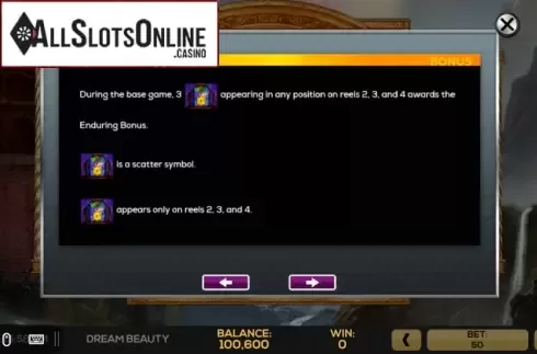 Enduring Bonus. Dream Beauty from High 5 Games