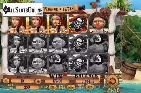 Screen 4. Exploding Pirates from Spinomenal