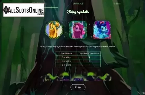 Fairy symbol screen