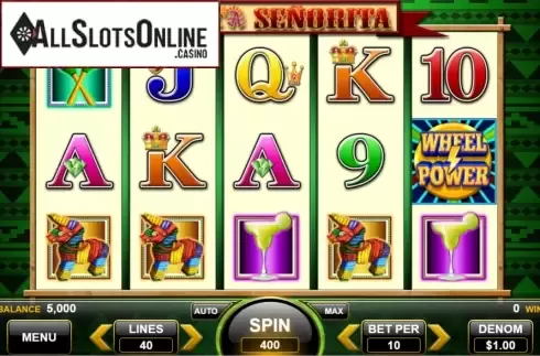 Reel Screen. Fiesta Senorita from Spin Games