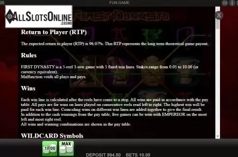 Game rules 1