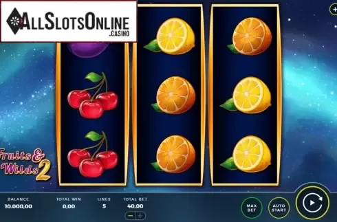 Reel Screen. Fruits and Wilds 2 from Bally Wulff