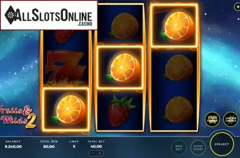 Win Screen 2. Fruits and Wilds 2 from Bally Wulff