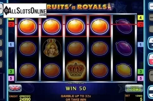 Game workflow . Fruits'n Royals Deluxe from Novomatic