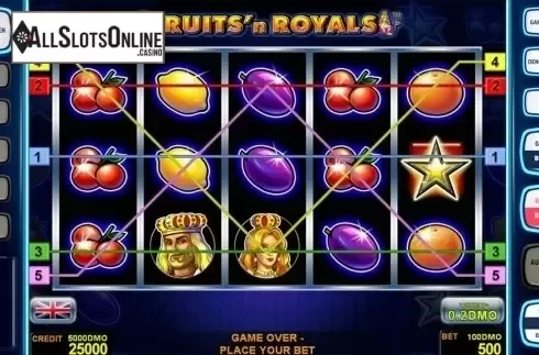 Reels screen. Fruits'n Royals Deluxe from Novomatic