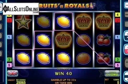 Game workflow 3. Fruits'n Royals Deluxe from Novomatic