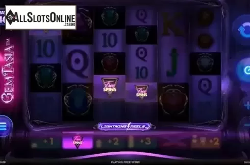 Win screen 2. Gemtasia Lightning Reel from Mutuel Play