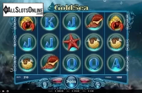 Reel screen. Gold Sea from Thunderspin