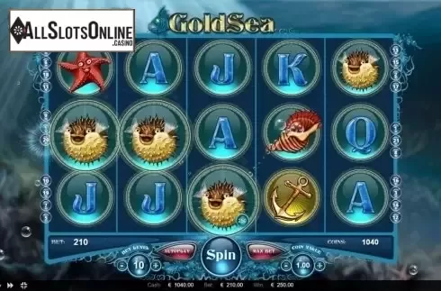 Win screen. Gold Sea from Thunderspin