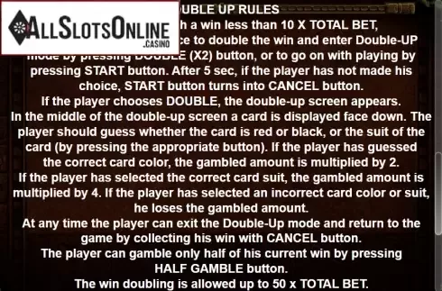 Paytable 3. Golden Amulet from Casino Technology