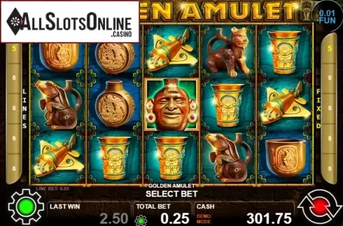 Reel screen. Golden Amulet from Casino Technology