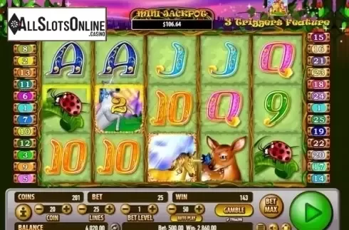 Win Screen. Golden Unicorn from Habanero